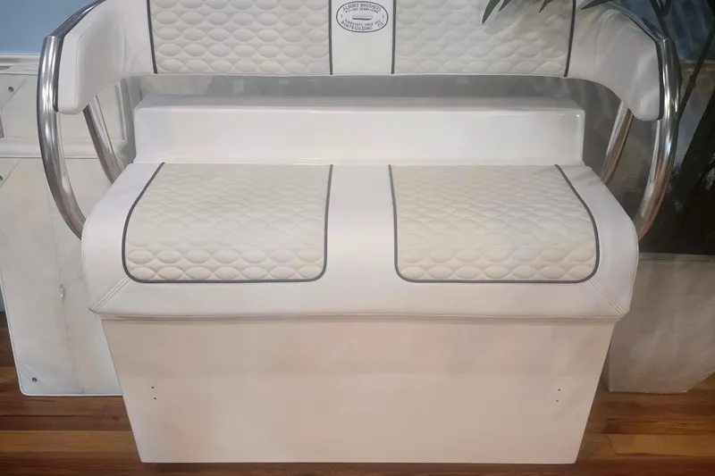 Slide: The Image of Control panel of 2026 Albury Brothers 27 boat with Garmin navigation system. - 2