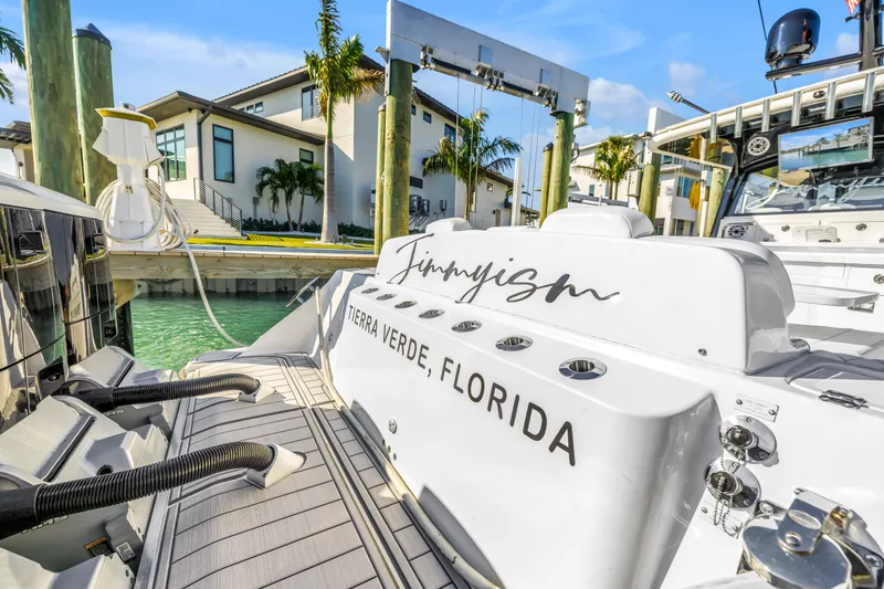 Slide: The Image of 2023 HCB 53 Suenos RXV boat docked in Tierra Verde, Florida marina. - 70