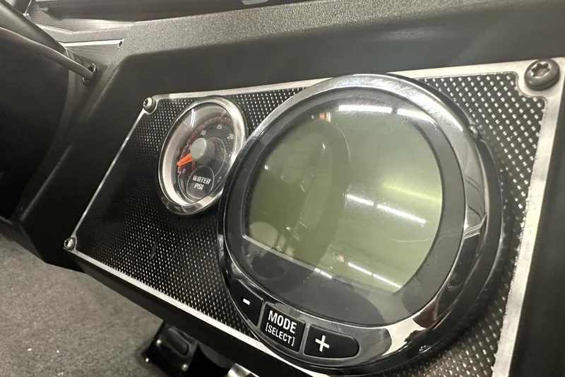 Slide: The Image of 2022 Ranger Z521L dashboard with water pressure gauge and digital display. - 39