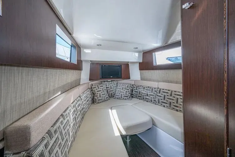 Slide: The Image of Interior of 2022 Pursuit S 378 Sport with elegant upholstery. - 38