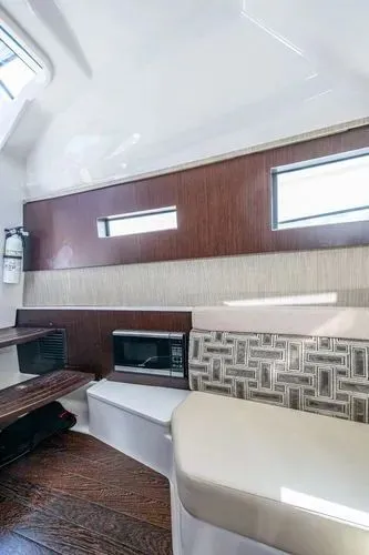 Slide: The Image of Interior of 2022 Pursuit S 378 Sport with modern amenities. - 40