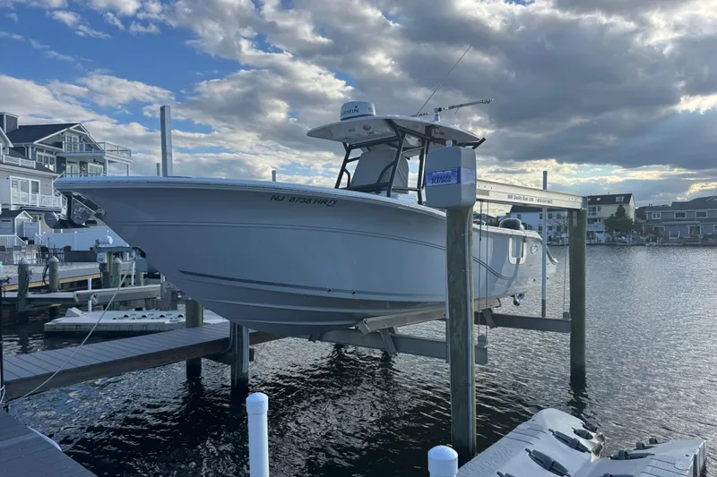 The Image of 2023 Sea Fox 268 Commander boat docked at marina, side view. - 0