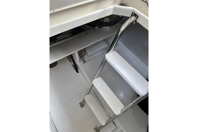 Slide: The Image of Stainless steel ladder in 2006 Norseman 480S boat interior. - 97