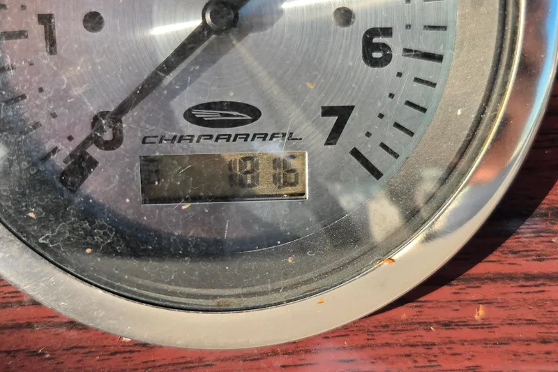 Slide: The Image of Close-up of a Chaparral Sunesta 233 2003 boat gauge displaying 1816 hours. - 5