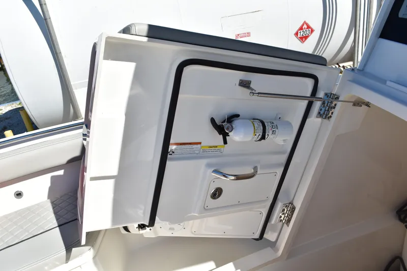 Slide: The Image of Yamaha display showing trip data on 2022 Pursuit S 268 Sport boat. - 19