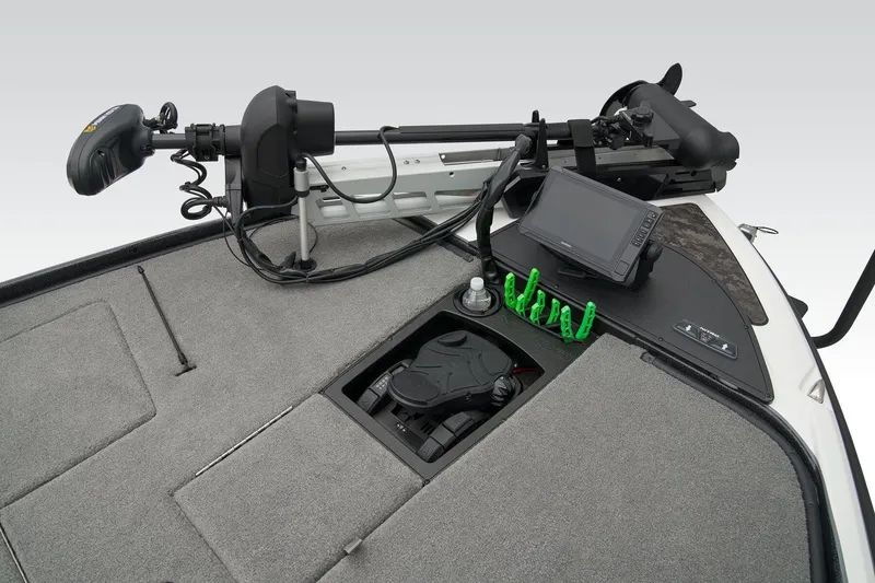 Slide: The Image of 2026 Nitro Z20 XL Pro boat interior with dual seats and sleek design. - 13