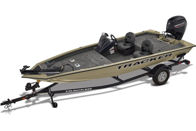 Slide: The Image of 2026 Tracker Pro Team 175 Crappie Edition boat with Minn Kota Edge trolling motor. - 2