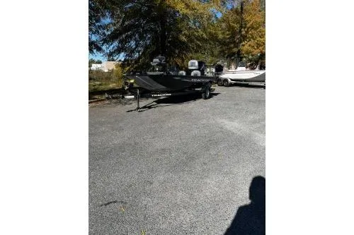 The Image of 2026 Tracker Pro 170 boat parked outdoors on a sunny day. - 0