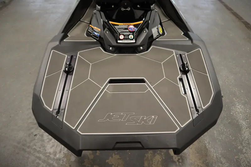 Slide: The Image of 2023 Kawasaki 310LX-S Ultra Jet Ski rear deck with sleek design and safety features. - 25