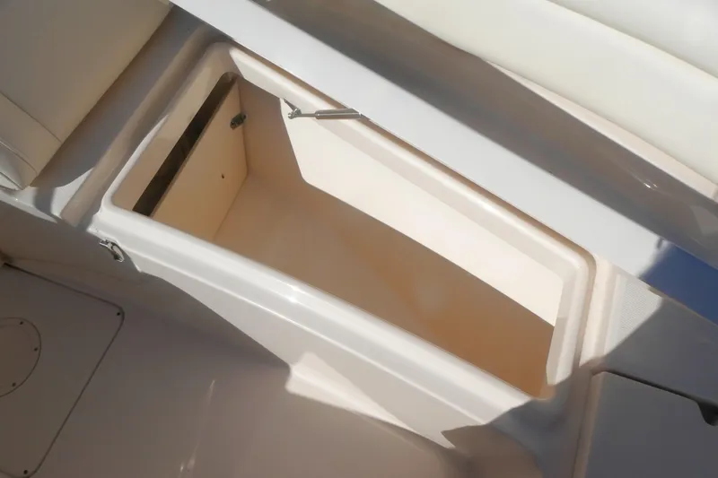 Slide: The Image of Storage compartment on a 2021 Grady-White Freedom 235 boat, open and empty. - 16