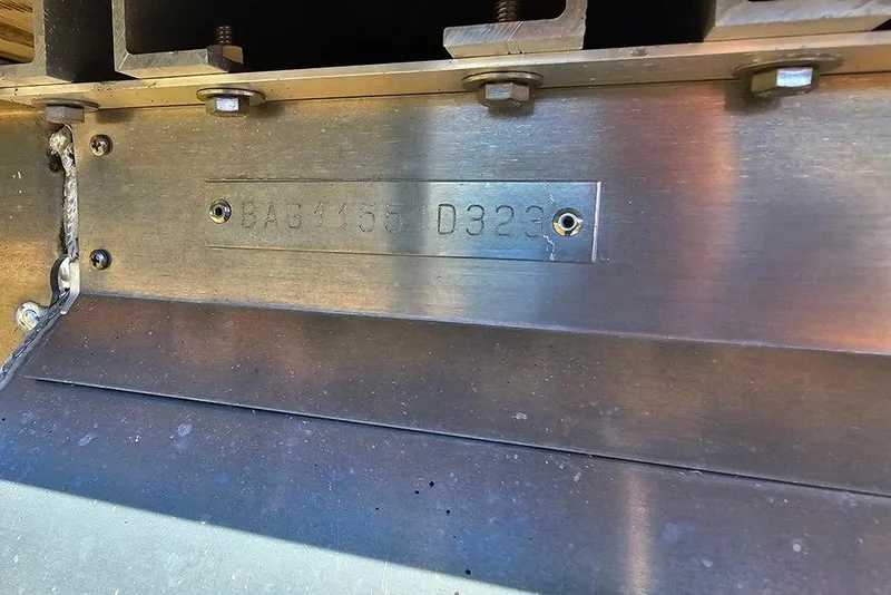 Slide: The Image of 2023 Bentley Pontoons 243 Legacy Swingback Sport3 metal identification plate. - 19