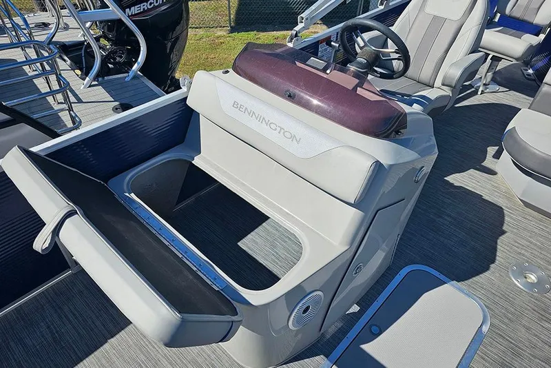 Slide: The Image of 2021 Bennington SX 22 Fishing boat interior with steering console and seating. - 24