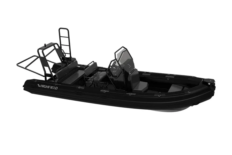 The Image of 2026 Highfield Patrol 660 boat on trailer in snowy outdoor setting. - 0