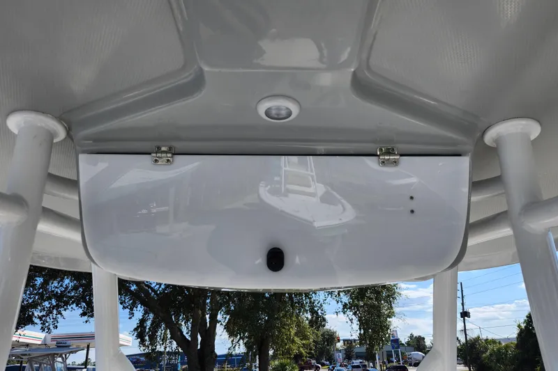 Slide: The Image of 2025 Savannah 2200 Offshore boat interior, featuring sleek design and modern fixtures. - 21