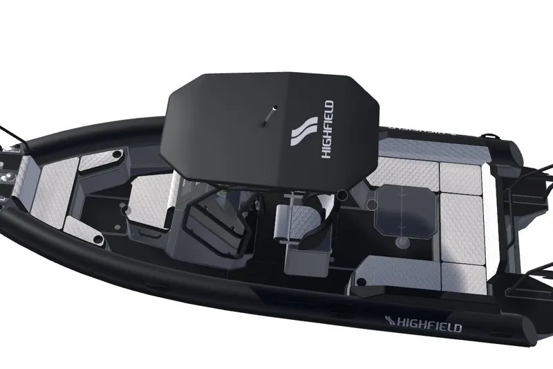 Slide: The Image of 2026 Highfield ADV7 boat interior with modern seating and sleek design. - 3
