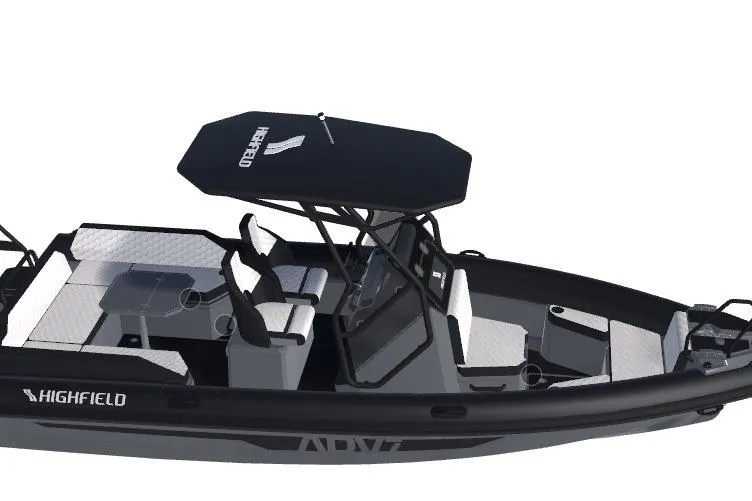 Slide: The Image of 2026 Highfield ADV7 boat with sleek design, modern seating, and advanced control console. - 4