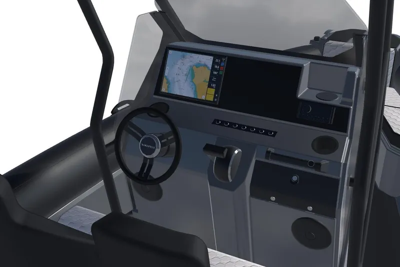 Slide: The Image of 2026 Highfield ADV7 boat interior with modern seating and sleek design. - 6