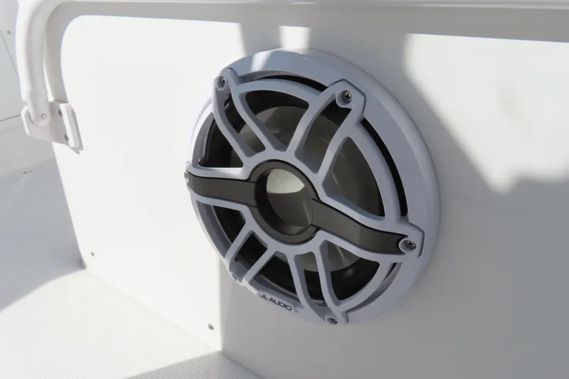 Slide: The Image of Speaker on 2025 Sea Hunt Gamefish 27 Forward Seating boat, featuring JL Audio design. - 25