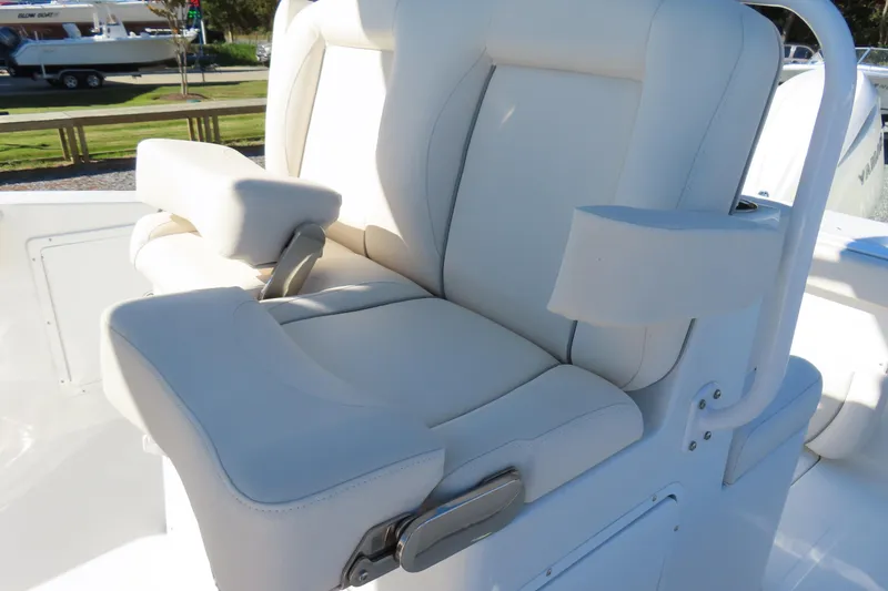 Slide: The Image of 2025 Sea Hunt Gamefish 27 Forward Seating with luxurious white leather seats. - 27