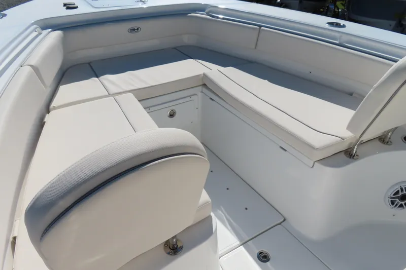 Slide: The Image of 2025 Sea Hunt Gamefish 27 Forward Seating, featuring spacious cushioned seating area. - 8
