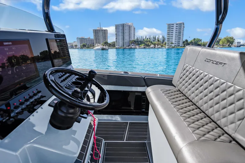 Slide: The Image of Edson Marine Carbon Fiber Steering Wheel & Quilted Seating - 16