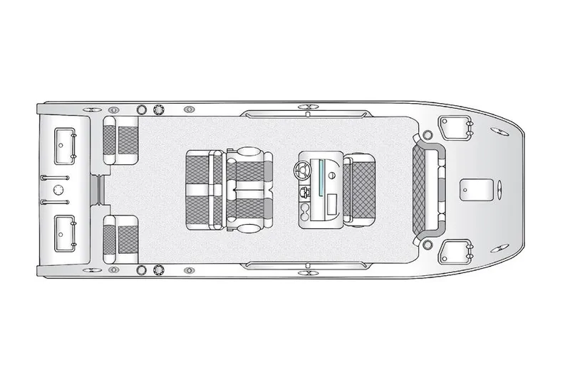 Slide: The Image of Manufacturer Provided Image: Top view layout of 2021 Twin Vee 260 VIVA boat. - 11