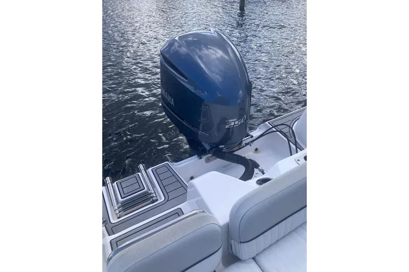 Slide: The Image of 2021 Sea Fox 249 Avenger with Yamaha 250 outboard engine on water. - 46