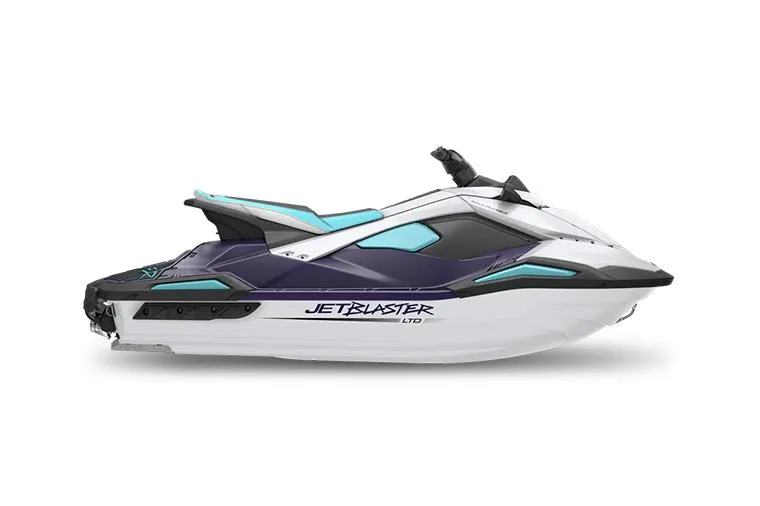 The Image of 2025 Yamaha WaveRunner JetBlaster LTD on display in a showroom. - 0