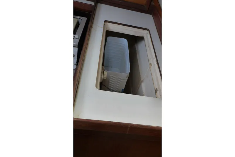 Slide: The Image of Garmin GPSmap 76 on 1976 Westsail 32 wooden interior. - 41