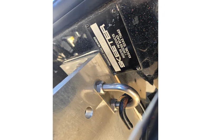Slide: The Image of 2022 Skeeter FXR20 Apex boat hull identification plate and hardware detail. - 9