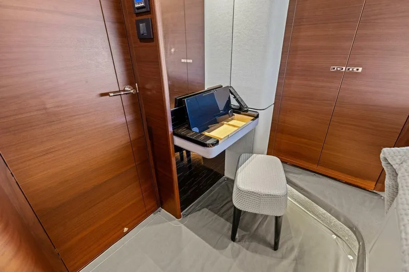Slide: The Image of Luxurious interior of 2018 Princess Y75 yacht with elegant wood finishes and modern amenities. - 35