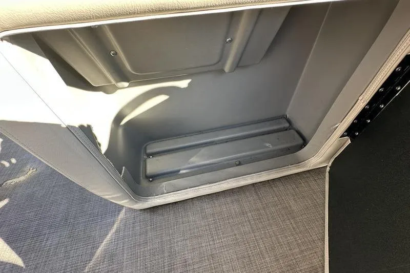 Slide: The Image of Storage compartment in 2023 Sun Tracker Party Barge 20 DLX pontoon boat. - 15