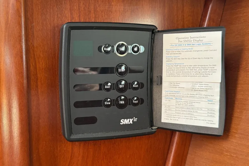 Slide: The Image of Control panel on a 2005 Beneteau Oceanis 373 sailboat, featuring SMXir display. - 40