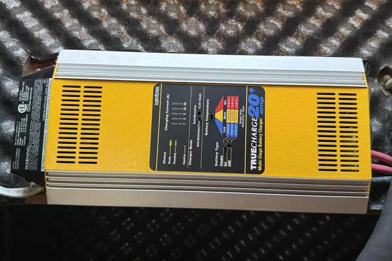 Slide: The Image of Xantrex TrueCharge 20+ battery charger in a 2005 Beneteau Oceanis 373 sailboat. - 58