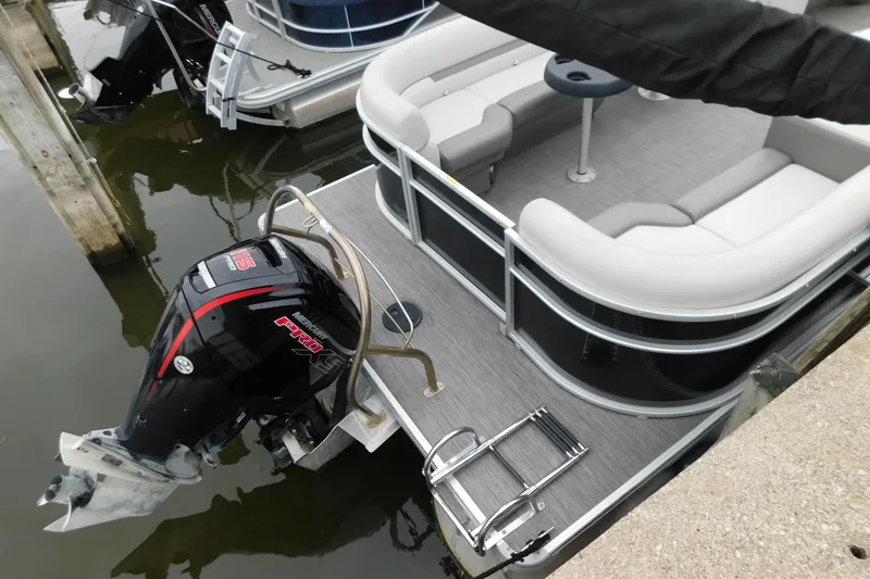 Slide: The Image of 2021 Godfrey Sweetwater 2286 SBX pontoon boat with Mercury Pro XS outboard motor. - 16