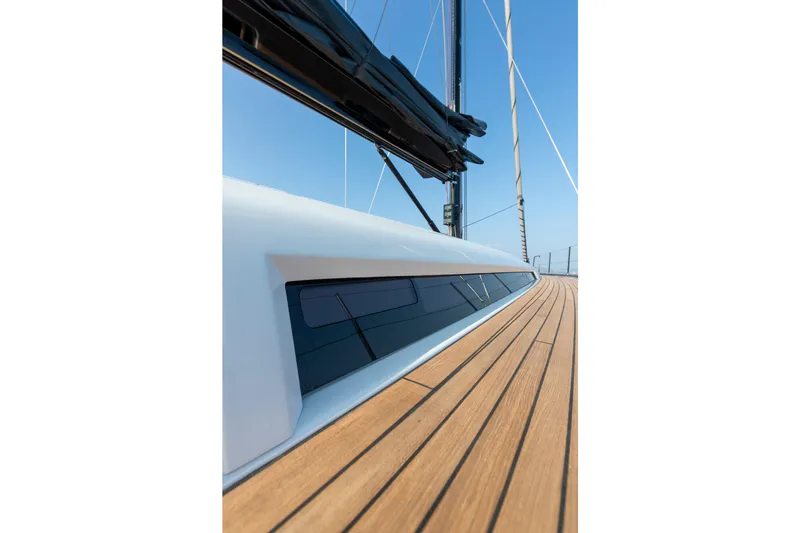 Slide: The Image of 2026 Beneteau First 53 yacht deck with sleek design and modern features. - 38