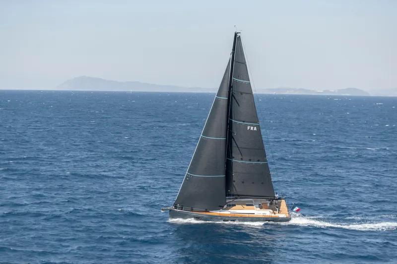 Slide: The Image of Sailing yacht Beneteau First 53, 2026 model, cruising on open sea. - 47