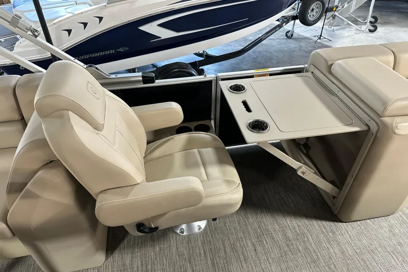 Slide: The Image of Luxurious seating and table setup on 2026 Godfrey SWEETWATER 2286 SB pontoon boat. - 15