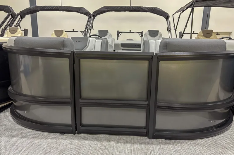 The Image of 2026 Alera M23L pontoon boat with sleek design and comfortable seating. - 1