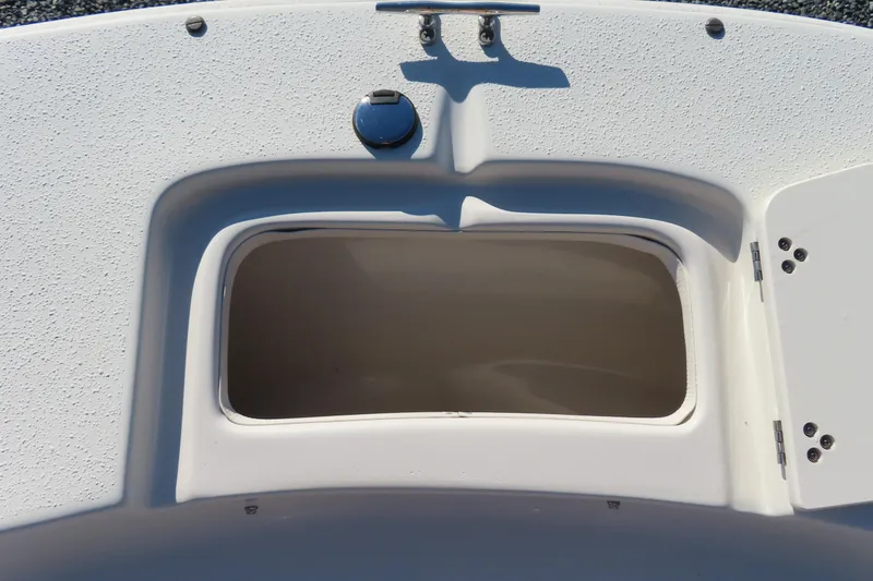 Slide: The Image of Open storage compartment on a 2017 Carolina Skiff 238 DLV boat. - 12