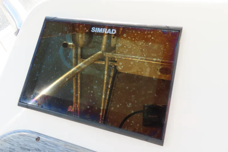 Slide: The Image of Simrad display on 2017 Carolina Skiff 238 DLV boat console. - 20