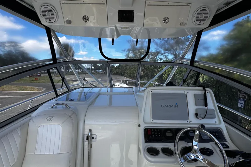 Slide: The Image of Interior view of a 2008 Sailfish 3006 boat with Garmin navigation system. - 10