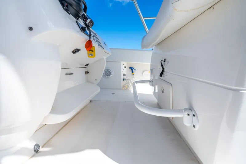 Slide: The Image of 2016 Intrepid 400 Center Console boat helm with ocean view and blue sky. - 49