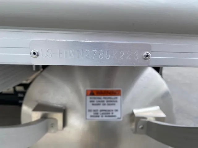 Slide: The Image of 2023 Bennington 22LFB boat hull identification number (HIN) plate. - 12