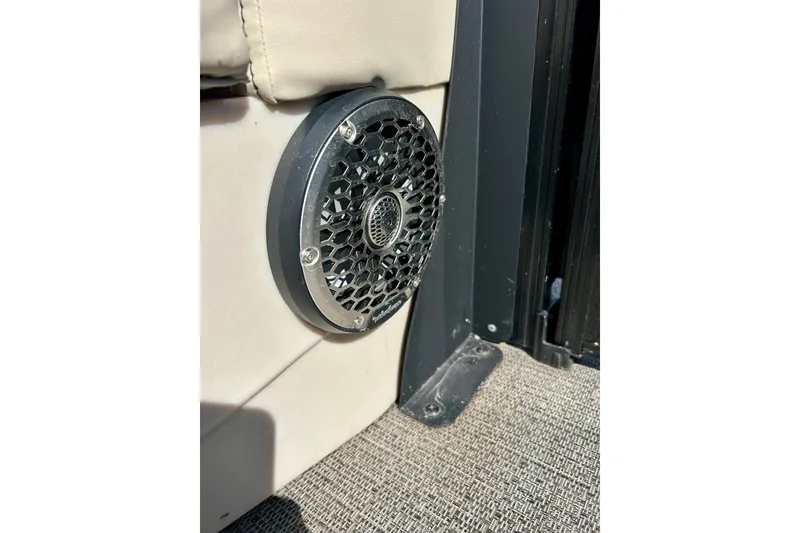 Slide: The Image of Speaker detail in 2024 Barletta ARIA 22QC boat interior. - 49