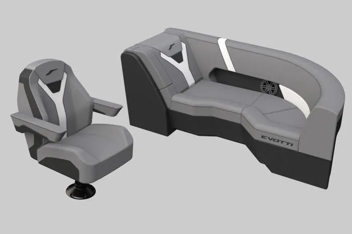 Slide: The Image of Gray Evotti 521QL 2026 boat seating set with modern design and ergonomic features. - 3