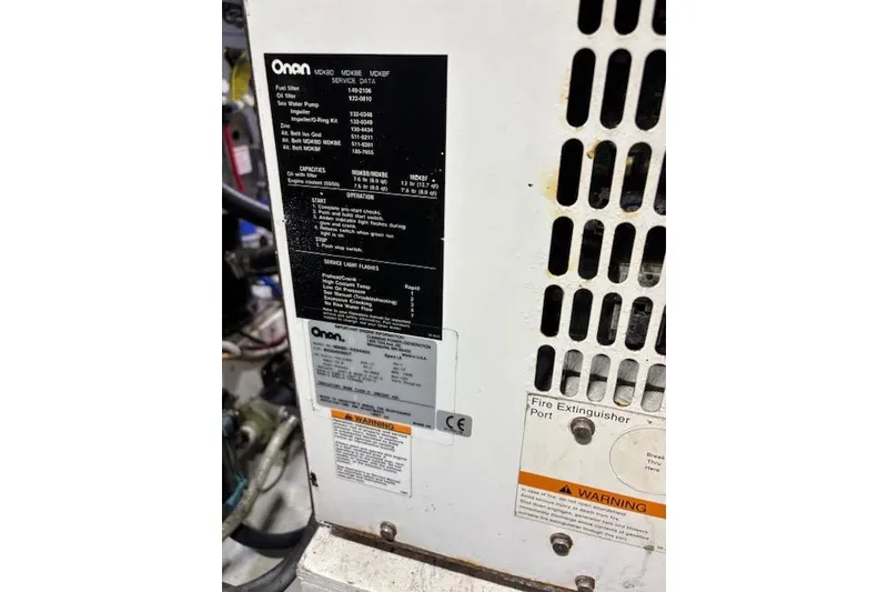 Slide: The Image of Onan Marine Genset in 2004 Carver 466 Motor Yacht engine room. - 87