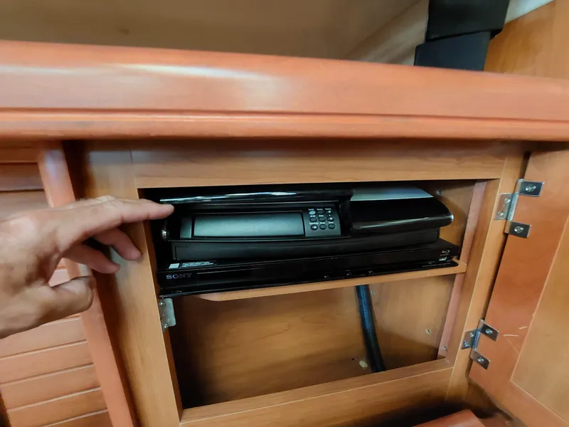 Slide: The Image of Built-in safe inside a 2009 Hunter 49 yacht cabinet. - 12