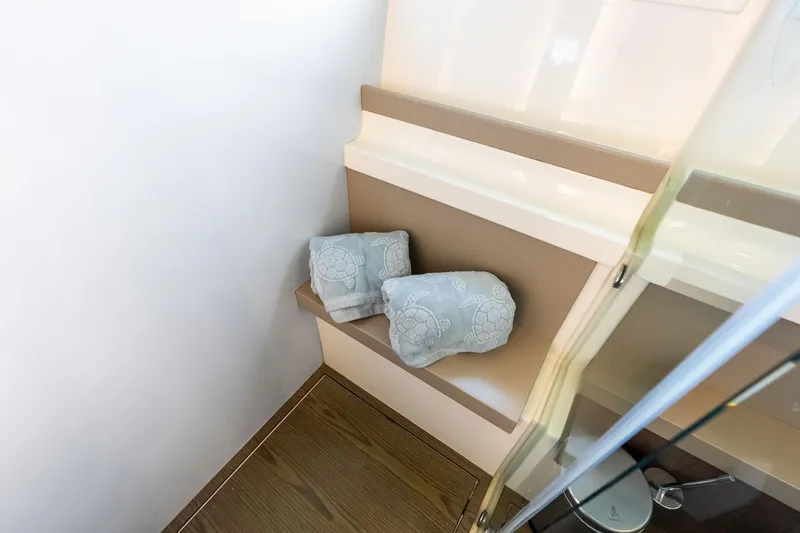 Slide: The Image of Cozy interior corner with cushions on Ferretti Yachts 550, 2018 model. - 87