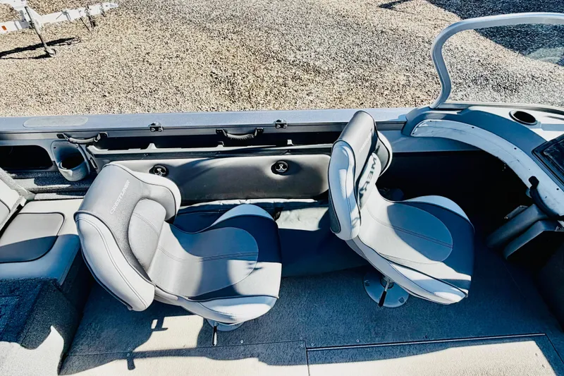Slide: The Image of 2017 Crestliner 1850 SPORT FISH boat interior with two cushioned seats. - 13
